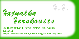 hajnalka herskovits business card